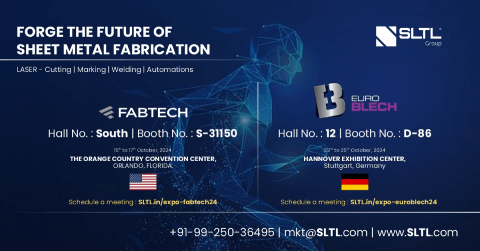SLTL Group going to exhibit their latest laser cutting machine at EuroBlech and Febtech 2024