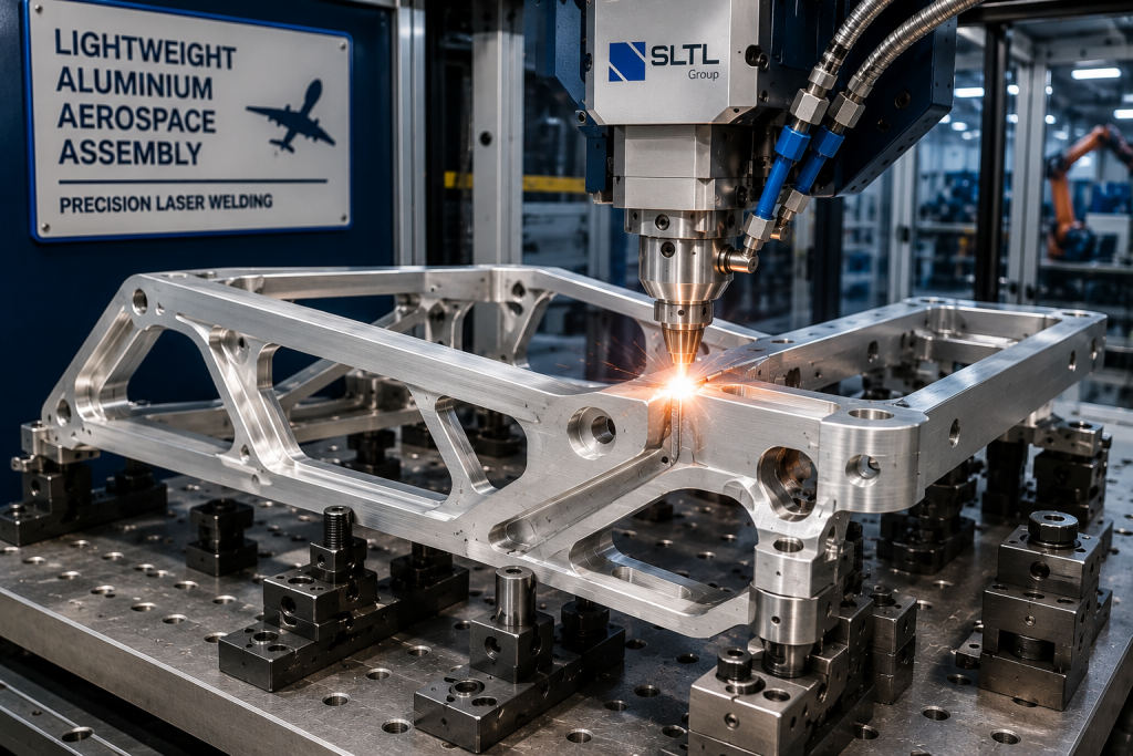 "Lightweight aluminium aerospace component laser welding production"