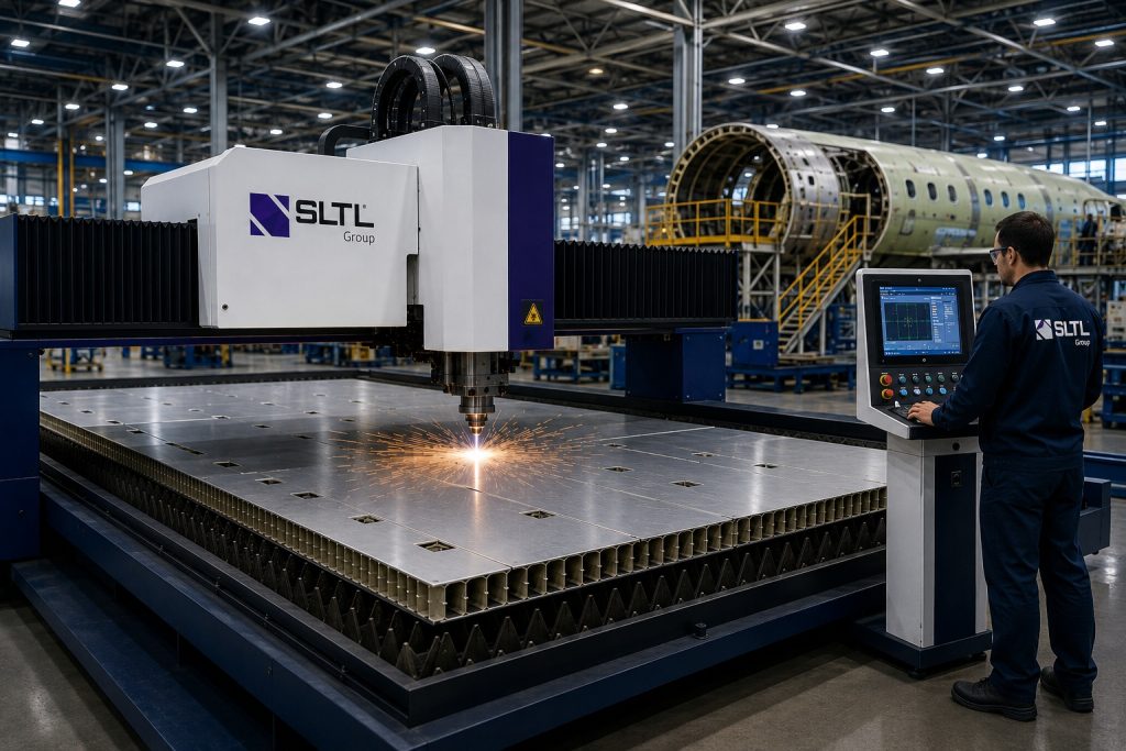 "Laser cutting sandwiched aluminium sheets for aerospace parts manufacturing"