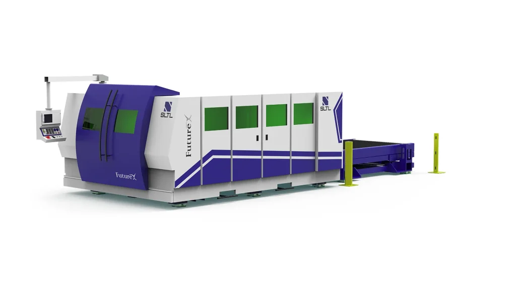 "Contactless laser cutting composite aerospace panel for precision edge quality."